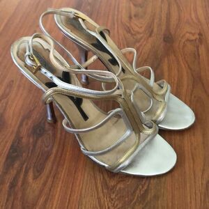 Prada Silver and gold high heels, size 37